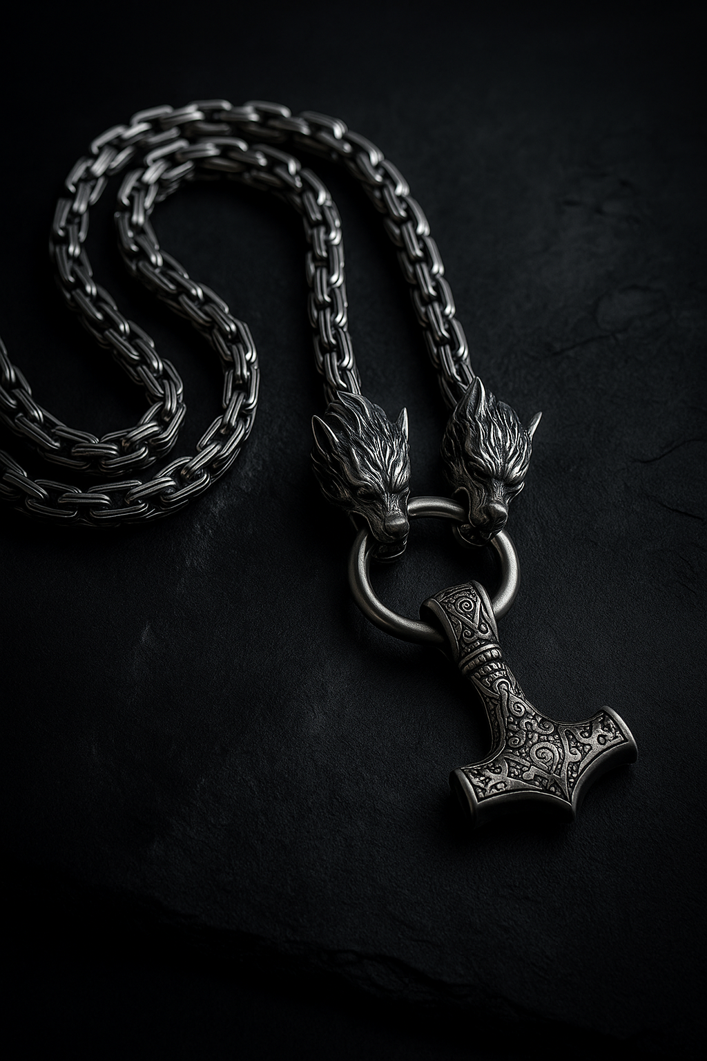 Thor's Wrath™ – Herrenarmband aus Leder und Stahl von VikingCode