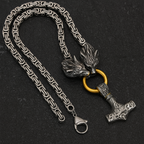 Thor's Wrath™ – Herrenarmband aus Leder und Stahl von VikingCode